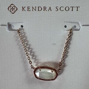 Kendra Scott Elisa Necklace, Rose Gold with White Opal Pendant